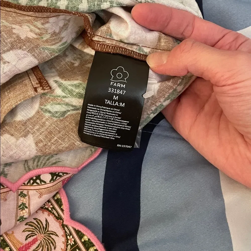 NWT Farm Rio Palm Dream Pleated Romper Palm Dream Women Size S - Picture 11 of 15